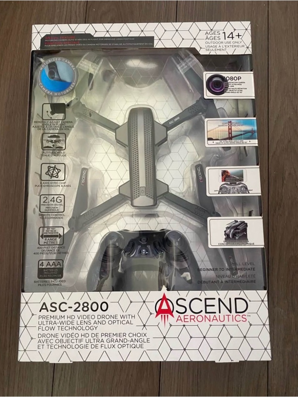 ASC-2800 Gray HD Video Drone with Remote Controller